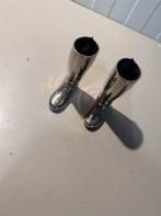 Paar verzilverde rijlaarsjiggers van 1 oz en 1,5 oz, gemaakt, Verzamelen, Beelden en Beeldjes, Ophalen of Verzenden, Zo goed als nieuw