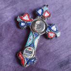 Groot Mille Fiori Kruis Crucifix met Portret Paus, Verzenden