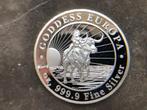 2021 Tokelau - Goddess Europa - 1 oz silver, Ophalen of Verzenden, Losse munt, Zilver