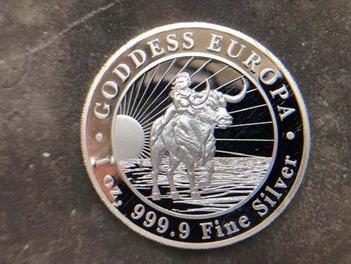 2021 Tokelau - Goddess Europa - 1 oz silver, Postzegels en Munten, Munten | Oceanië, Losse munt, Zilver, Ophalen of Verzenden
