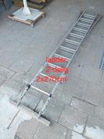 Aluminium ladder - 2-delig - 2x270cm, Doe-het-zelf en Verbouw, Ladders en Trappen, Gebruikt, Ophalen of Verzenden, Ladder, Opvouwbaar of Inschuifbaar