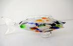 Glazen vis helder met blauw oranje groen rood Murano 3688-g, Ophalen of Verzenden