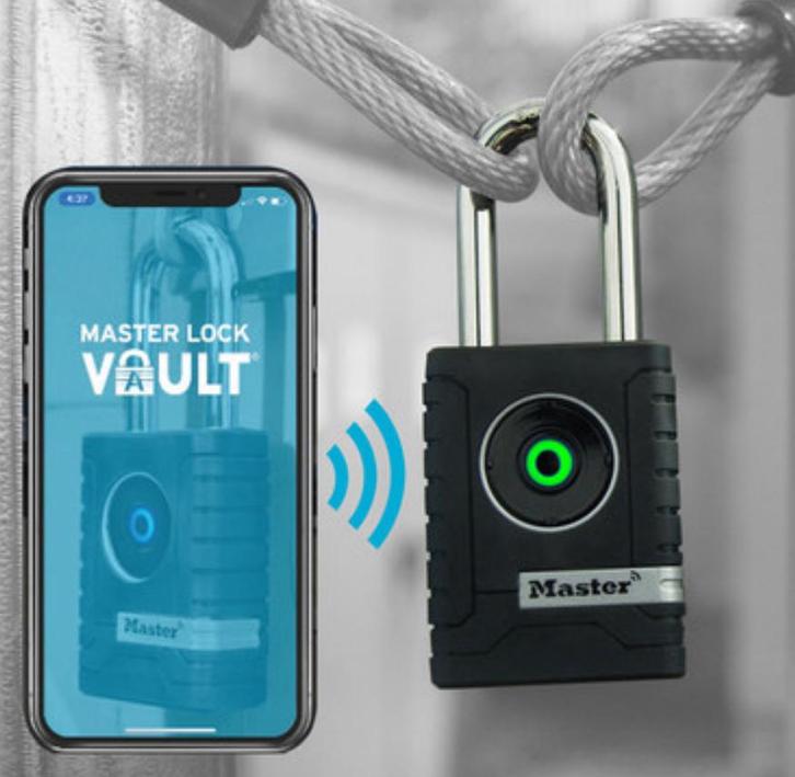 NIEUWE MASTERLOCK 4401 BLUETOOTH HANGSLOT  (4401 EURDLH BT), Motoren, Accessoires | Sloten, Nieuw, Ophalen