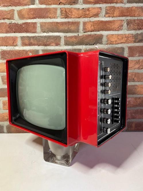 Apollo de luxe 4000 rood - vintage space age tv, Audio, Tv en Foto, Vintage Televisies, Overige merken, Verzenden