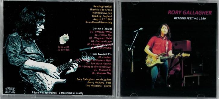 Rory Gallagher - Raeding festival 1980  2-cd import, Cd's en Dvd's, Cd's | Jazz en Blues, Zo goed als nieuw, Blues, 1980 tot heden