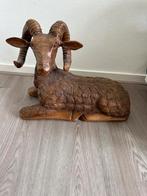 Houten ram, Antiek en Kunst, Kunst | Beelden en Houtsnijwerken, Ophalen of Verzenden