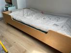 Eenpersoons bed 90x200 berken multiplex Van Stoer Hout, Ophalen, 90 cm, Eenpersoons, Bruin
