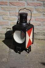 Antieke Spoorweg seinlamp lantaarn olielamp, Gebruikt, Overige typen, Overige soorten, Ophalen of Verzenden