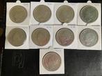9 Wilhelmina rijksdaalders 1929-1933, 1937-1939 + 1943, Postzegels en Munten, Munten | Nederland, Zilver, Koningin Wilhelmina