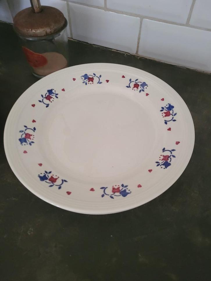 Oude Franse diner borden p/st 3.95, Antiek en Kunst, Antiek | Servies los, Ophalen of Verzenden