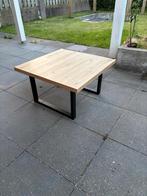 Salon tafel houtlook/staal, Ophalen, 50 tot 100 cm, Zo goed als nieuw, Minder dan 50 cm