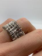 J256 Prachtige zilveren ring Finse stijl maat 16,75, Sieraden, Tassen en Uiterlijk, Ringen, Ophalen of Verzenden, Dame, Kleiner dan 17