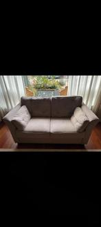 Bankstel Taupe 2 zits/2,5 zits + fauteuil/hocker, Ophalen, Gebruikt, 75 tot 100 cm