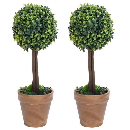 Buxusbollen buxus kunstplant 41 cm 2 stuks GRATIS BEZORGD!, Huis en Inrichting, Woonaccessoires | Kunstplanten en Kunstbloemen