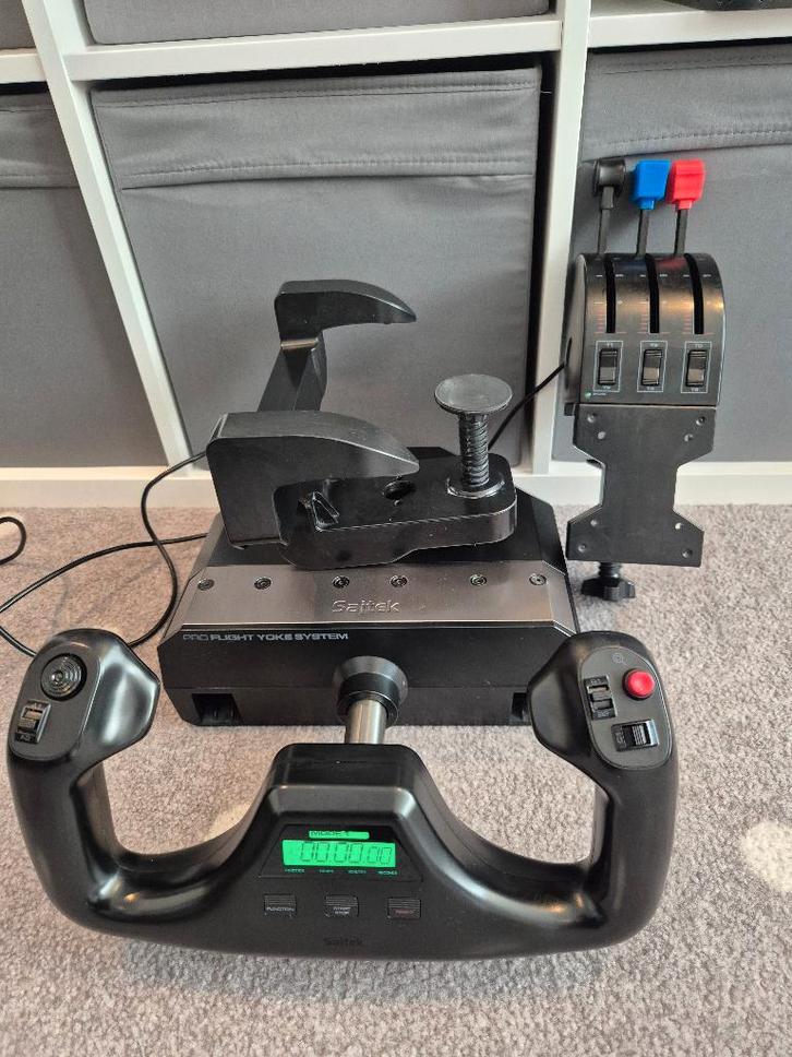 Logitech-G Pro Flight Yoke System met Throttle Quadrant, Computers en Software, Joysticks, Gebruikt, Ophalen of Verzenden