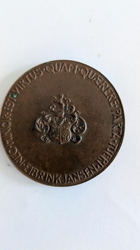 Herinneringspenning EibrinkJansen, Postzegels en Munten, Penningen en Medailles, Brons, Nederland, Verzenden