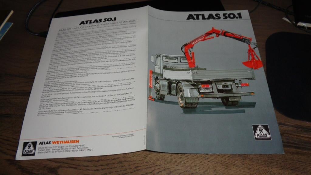 Folder ATLAS  50.1  KRAAN  ,  11-1991, Verzenden, Zo goed als nieuw