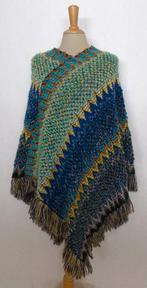 Prachtige kleuren mooie lange Peru/Inca poncho! L/XL, Ophalen of Verzenden, Zo goed als nieuw, Maat 42/44 (L), Groen