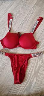 Victoria secret lingeriesetje 75 B en M, Ophalen of Verzenden, Zwart, BH
