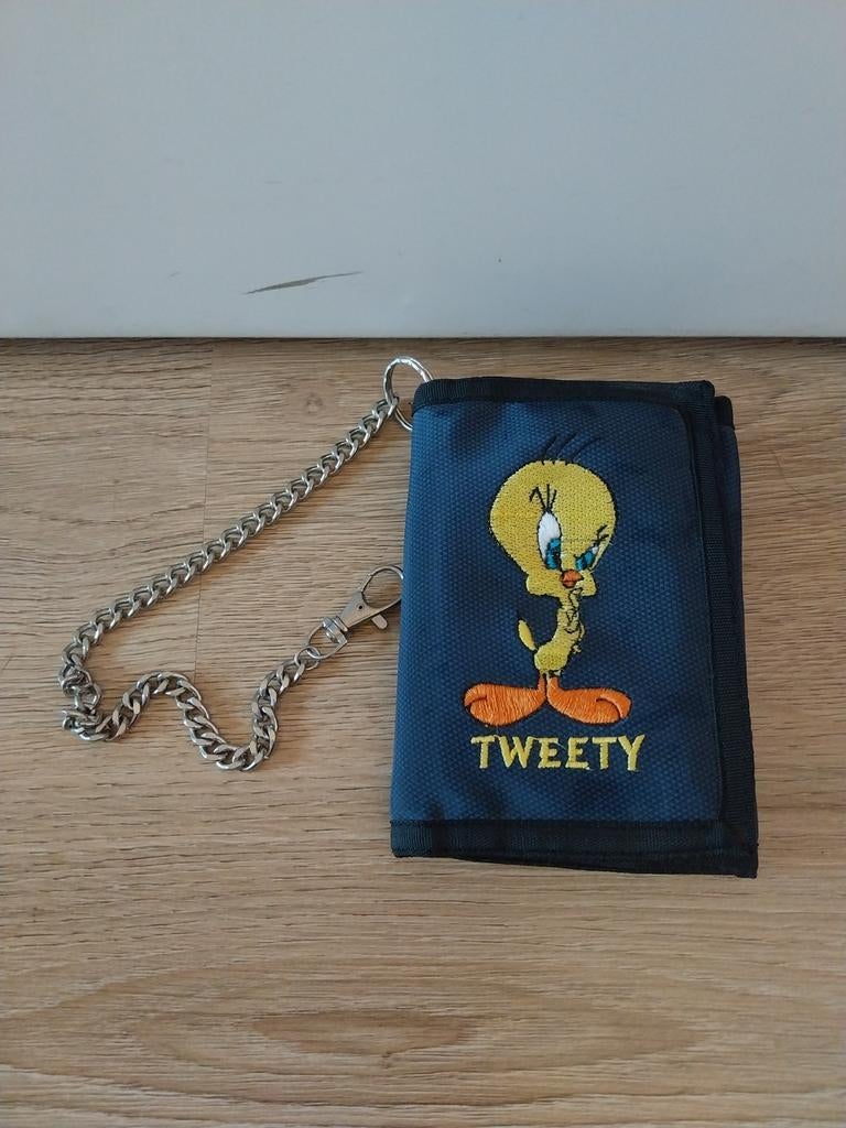 NIEUW Tweety looney tunes portemonnee klittenband kettinkje, Ophalen of Verzenden, Nieuw, Blauw