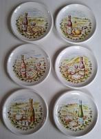 6 Vintage Franse kaasbordjes, Huis en Inrichting, Keuken | Servies, Gebruikt, -, Keramiek, -