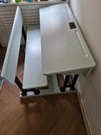 Vintage Schoolbankje W de Koning Velp, Huis en Inrichting, Ophalen, Gebruikt, Bureau