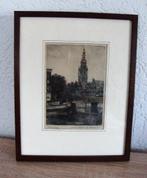 Jan Zwerver 1907-1973  '' Zuiderkerktoren te Amsterdam, Ophalen of Verzenden