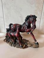 Paarden beeldje met veulen decoratie vintage antiek, Ophalen of Verzenden, Zo goed als nieuw, Dier