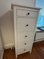 Witte Hemnes ladekast met 5 lades, Ophalen, Minder dan 50 cm, Gebruikt, 5 laden of meer
