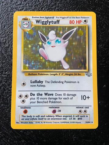 Wigglytuff 16/64 rare holo Jungle set Engels Pokemon beschikbaar voor biedingen