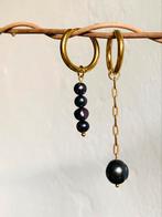 Oorbellen zwarte parels, Sieraden, Tassen en Uiterlijk, Oorbellen, Ophalen of Verzenden, Nieuw, Zwart, Overige materialen