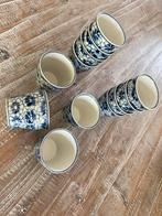 Mokjes blauw wit, Huis en Inrichting, Keuken | Servies, Keramiek, Ophalen of Verzenden, Zo goed als nieuw, Overige stijlen