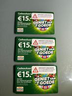 AH Cadeaukaart Postcodeloterij 3x 15 Euro, Cadeaubon