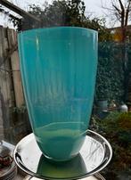 Schitterende Pols Potten gave blauw groene glazen vaas, Huis en Inrichting, Woonaccessoires | Vazen, Overige kleuren, Ophalen of Verzenden