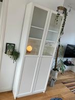 IKEA vitrinekast Oxberg/Billie + extra bovenkast, Huis en Inrichting, Ophalen, Glas, 50 tot 100 cm, 150 tot 200 cm