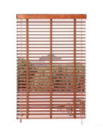 Nieuwe Horizontale jaloezieën Houten 60 x 150 cm, Huis en Inrichting, Brede houten lamellen bruin, Bruin, 100 tot 150 cm, Nieuw