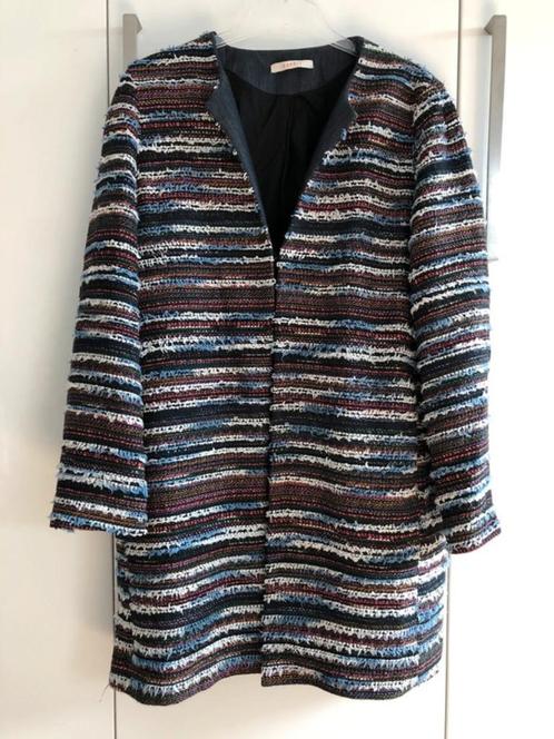 Esprit mantel winterjas bouclé gestreept kleurrijk L, Kleding | Dames, Jassen | Winter, Zo goed als nieuw, Maat 42/44 (L), Overige kleuren