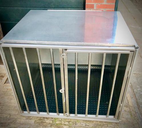 Frisse stevige RVS kooi 100 x 80 (85 hoog), Dieren en Toebehoren, Hondenhokken, Zo goed als nieuw, 65 tot 100 cm, 75 tot 110 cm