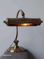 Authentieke Art Deco pianolamp bankierslamp vergulde messing, Antiek en Kunst, Antiek | Lampen, Ophalen of Verzenden