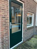 Hardhouten tuindeur met kozijn en dorpel, Ophalen, 80 tot 100 cm, 200 tot 215 cm, Hout