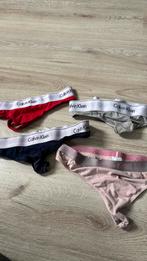 4 Calvin Klein strings, Verzenden, Zwart, BH