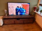 Tv meubel hout met rvs handgrepen, Ophalen, Zo goed als nieuw, 25 tot 50 cm, Minder dan 100 cm