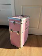 Visagiste koffer, Ophalen, Gebruikt, Met spiegeltje(s), Roze