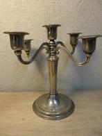 Vintage vijfarmige kandelaar, Huis en Inrichting, Woonaccessoires | Kandelaars en Kaarsen, Ophalen of Verzenden, Gebruikt, Metaal