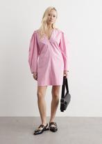 * GANNI 36 * NIEUW roze jurkje met pofmouwen. Nww € 195., Ganni, Nieuw, Ophalen of Verzenden, Roze
