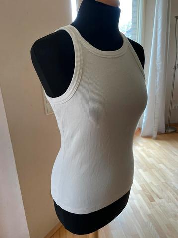 Closed stoere organic cotton stretch top maat S beige beschikbaar voor biedingen