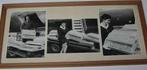 Houten lijst met glasplaat en foto's muizen transport Perzie, Ophalen, Gebruikt, Minder dan 50 cm, Schilderij