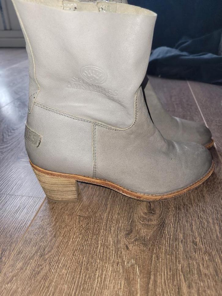 Enkellaarsjes van het merk Shabbies Amsterdam, Kleding | Dames, Schoenen, Grijs, Ophalen of Verzenden
