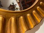 Grote ronde spiegel met gouden lijst, Huis en Inrichting, Woonaccessoires | Spiegels, Ophalen, 7671cm, 100 tot 150 cm, Rond