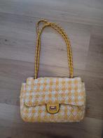 Tas tweed met gele ruitjes geel/wit, Ophalen of Verzenden, Zo goed als nieuw, Geel